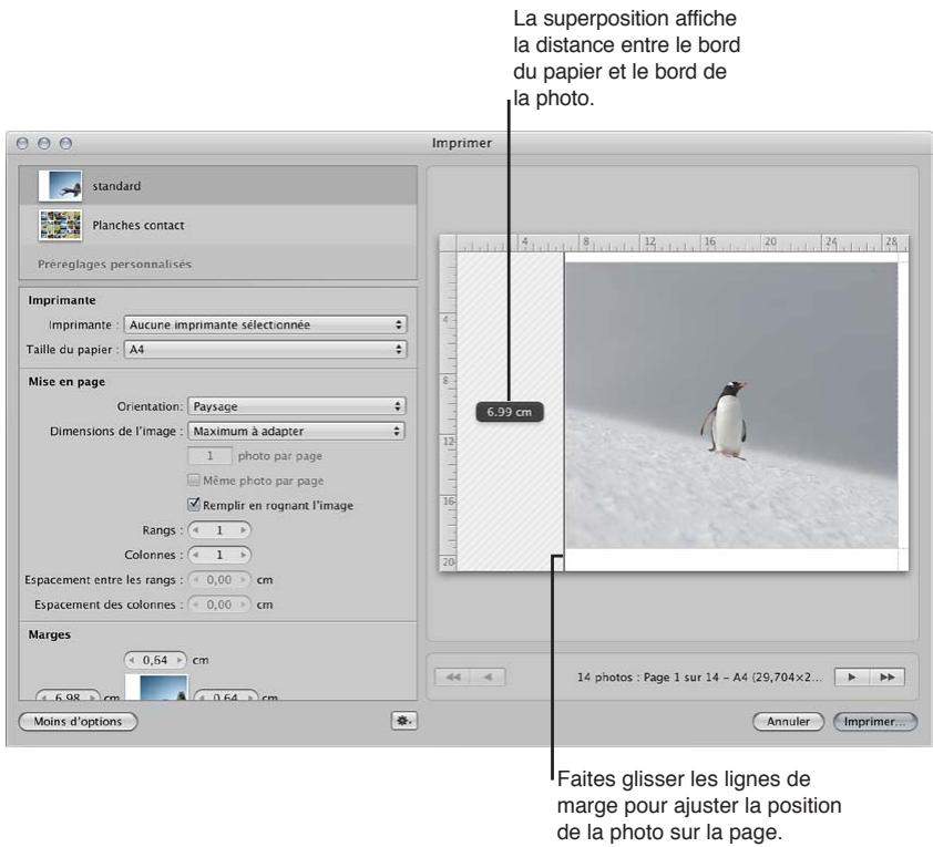 APPLE APERTURE 3.4 - Pour ajuster manuellement la position d'une seule photo sur une page - 1