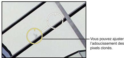 APPLE APERTURE 3.4 - Ajustement du niveau d'adoucissement à l'intérieur de la zone délimitée par les repères retoucher et corriger - 1