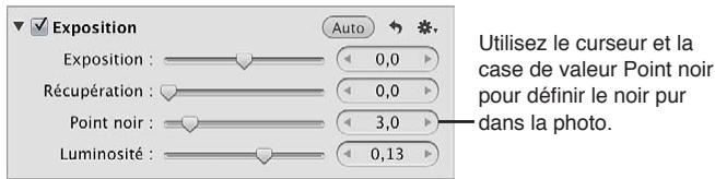APPLE APERTURE 3.4 - Pour définir le point noir de l'image - 1