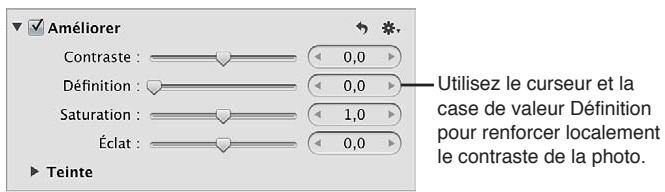 APPLE APERTURE 3.4 - Pour ajuster la définition d'une image - 1
