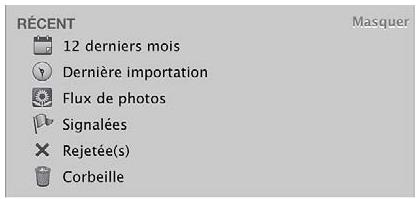 APPLE APERTURE 3.4 - Vue d'ensemble de l'inspecteur de photothèque - 3
