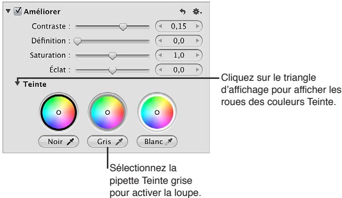 APPLE APERTURE 3.4 - Pour définir la teinte des tons foncés d'une image - 3