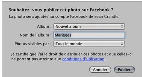 APPLE APERTURE 3.4 - Pour vous connecter à flickr et créer un nouvel album flickr - 3