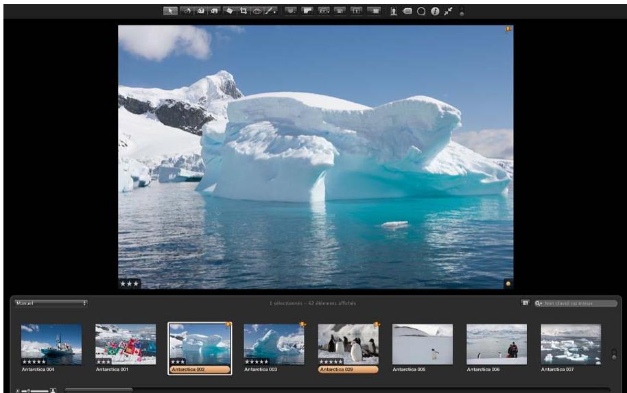 APPLE APERTURE 3.4 - Affichage des photos en présentation plein écran - 1