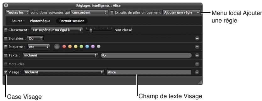 APPLE APERTURE 3.4 - Création d'albums intelligents avec les photos de certaines personnes - 1
