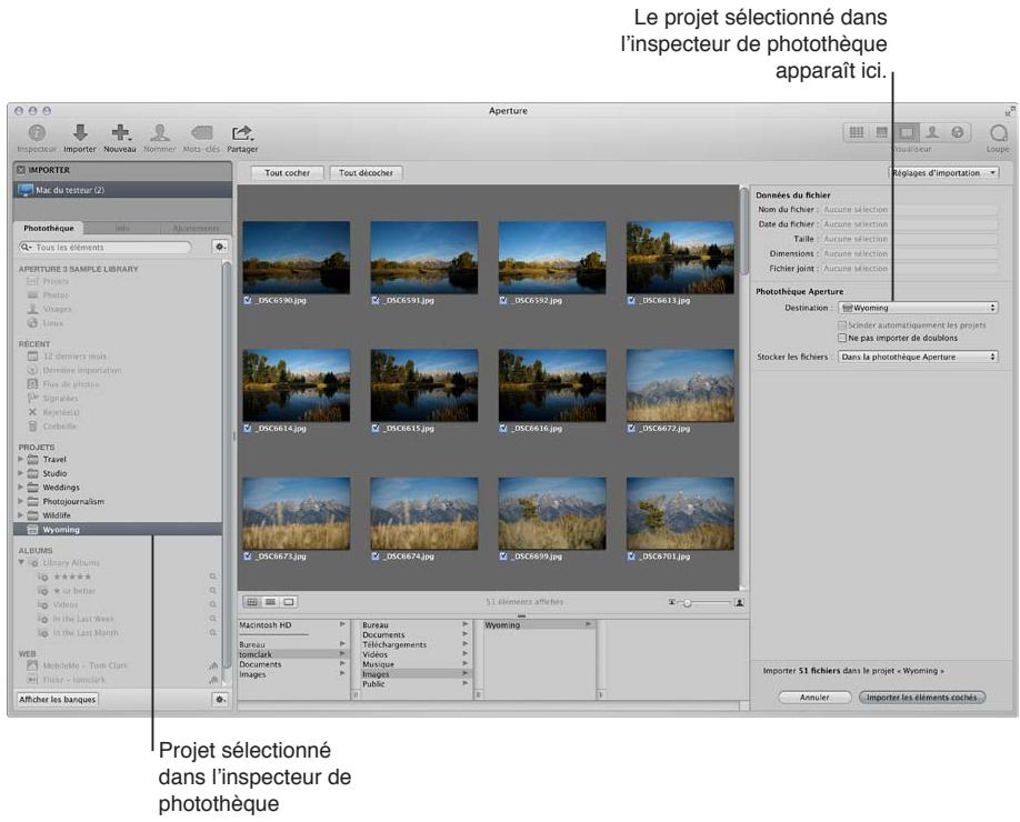 APPLE APERTURE 3.4 - Pour importer des fichiers stockés sur le disque dur de votre ordinateur ou sur tout autre périphérique de stockage - 4