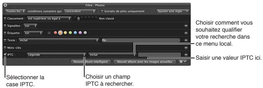 APPLE APERTURE 3.4 - Pour rechercher des photos en fonction des informations IPTC - 1