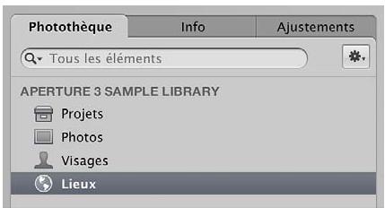 APPLE APERTURE 3.4 - Affichage des emplacements des photos - 1