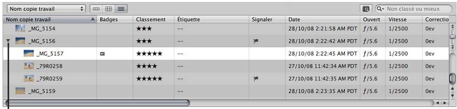 APPLE APERTURE 3.4 - Utilisation des piles en présentation par liste - 1