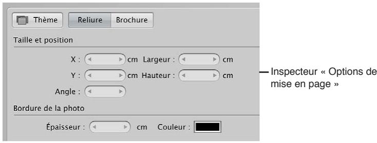 APPLE APERTURE 3.4 - Utilisation de l'inspecteur des options de mise en page - 1