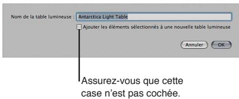APPLE APERTURE 3.4 - Pour créer un nouvel album de type table lumineuse vide - 2