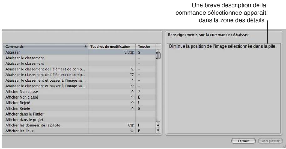 APPLE APERTURE 3.4 - Affichage de détails sur les touches et les commandes - 2
