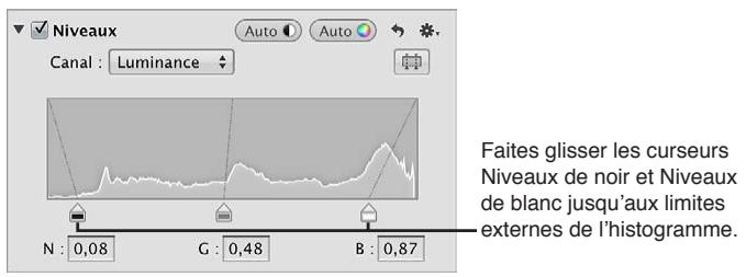 APPLE APERTURE 3.4 - Pour ajuster les niveaux d'une image en fonction de la luminance - 2