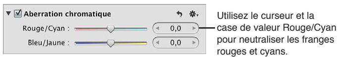 APPLE APERTURE 3.4 - Pour supprimer une aberration chromatique d'une image - 1