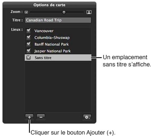 APPLE APERTURE 3.4 - Pour ajouter un emplacement sur la carte - 1