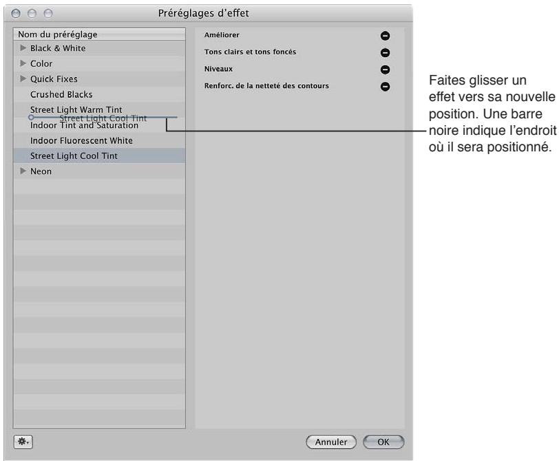 APPLE APERTURE 3.4 - Pour modifier l'ordre des effets - 1