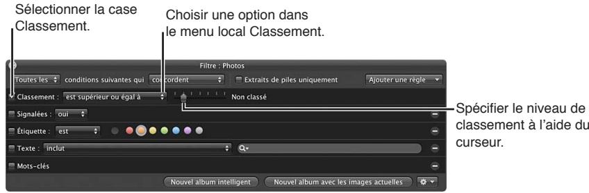APPLE APERTURE 3.4 - Pour rechercher des photos en fonction de leur classement - 1
