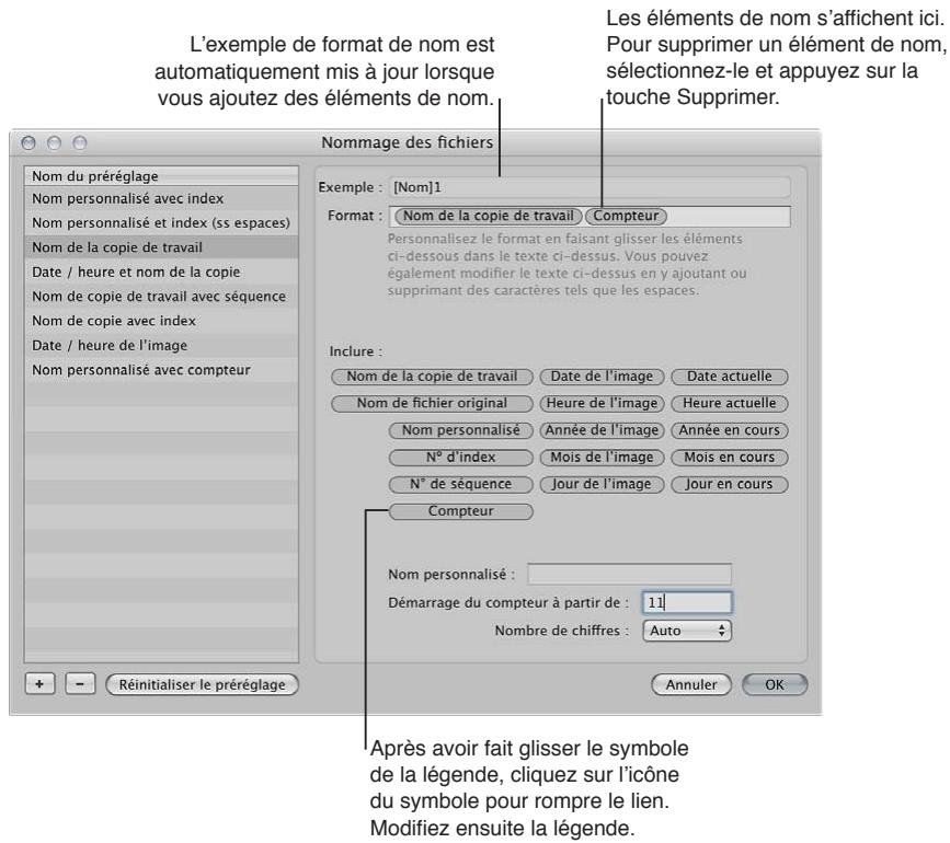 APPLE APERTURE 3.4 - Pour créer un nouveau format de nom - 3