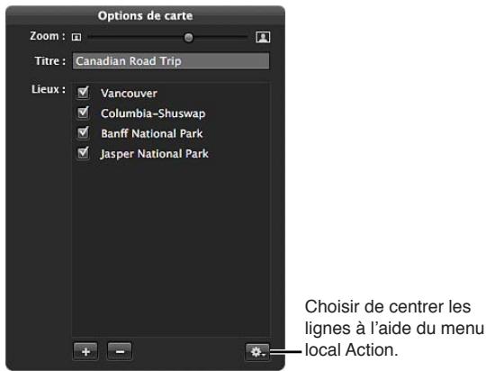 APPLE APERTURE 3.4 - Pour désigner la zone affichée sur la carte - 1