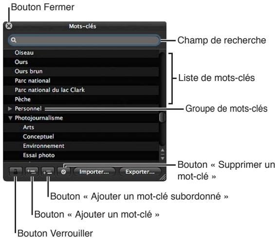 APPLE APERTURE 3.4 - Vue d'ensemble des mots-clés - 2