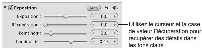 APPLE APERTURE 3.4 - Pour récapituler des détails dans les tons clairs de l'image - 1
