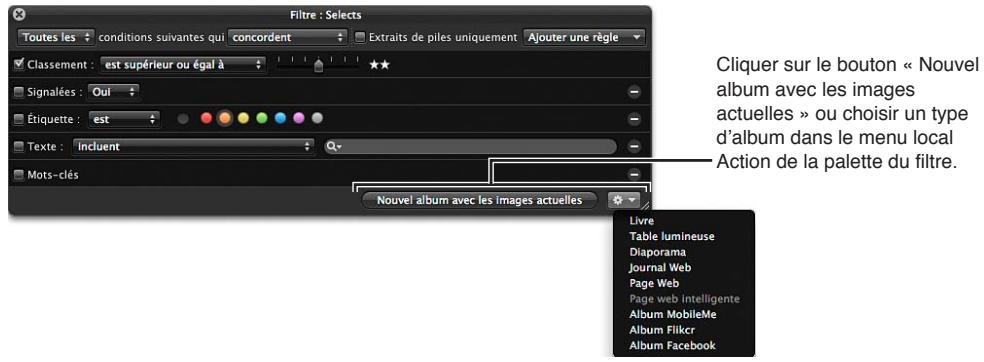 APPLE APERTURE 3.4 - Pour transférer les photos d'un album intelligent vers un nouvel album créé par aperture - 1