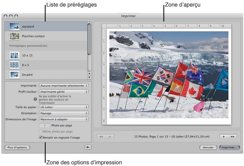 APPLE APERTURE 3.4 - Pour ouvrir la zone de dialogue imprimer - 1