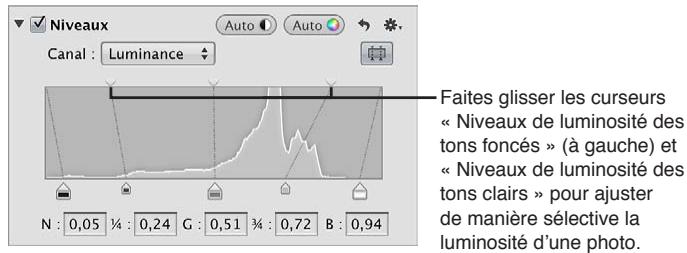 APPLE APERTURE 3.4 - Pour ajuster uniformément la luminosité de l'image - 2