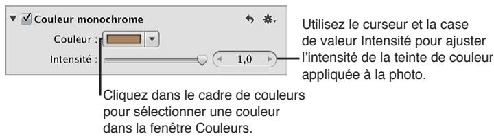APPLE APERTURE 3.4 - Utilisation des commandes de couleur monochrome - 1