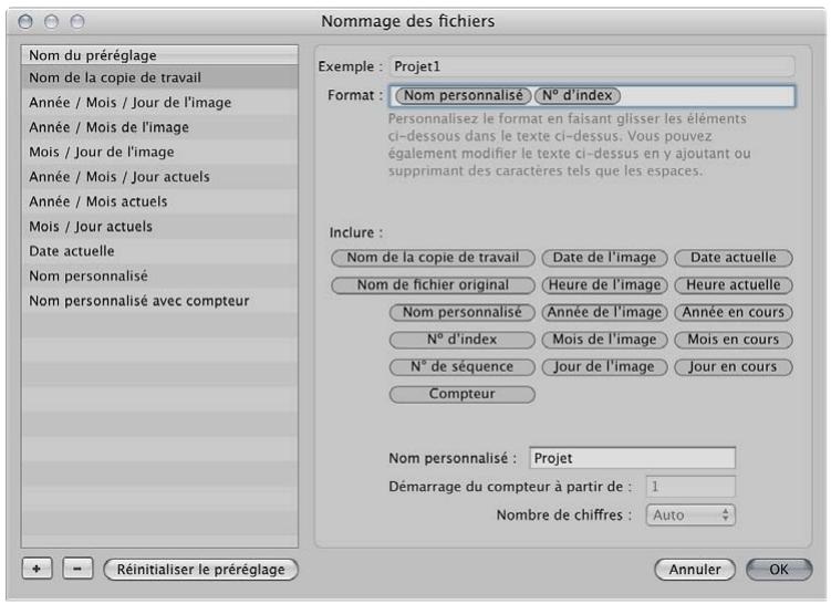 APPLE APERTURE 3.4 - Pour créer un préréglage de nom de dossier - 1