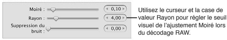 APPLE APERTURE 3.4 - Utilisation des commandes de moiré - 3