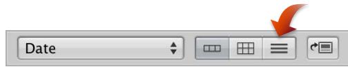 APPLE APERTURE 3.4 - Pour activer la présentation par liste - 1