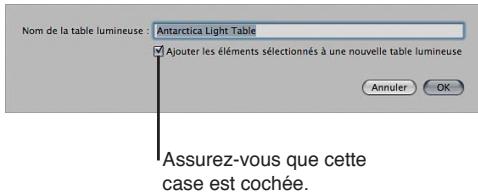 APPLE APERTURE 3.4 - Pour créer un nouvel album de type table lumineuse vide - 4