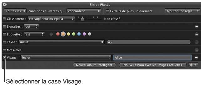 APPLE APERTURE 3.4 - Pour rechercher des photos en fonction des informations sur les visages - 1