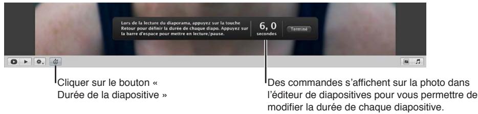 APPLE APERTURE 3.4 - Pour définir la durée d'une diapositive à la volée - 1