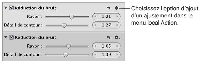 APPLE APERTURE 3.4 - Pour ajouter le même ajustement plusieurs fois - 1