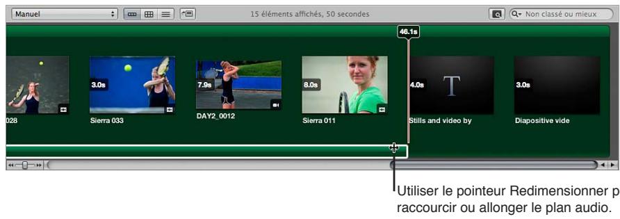 APPLE APERTURE 3.4 - Utilisation des clips audio insérés sur la piste audio secondaire - 1