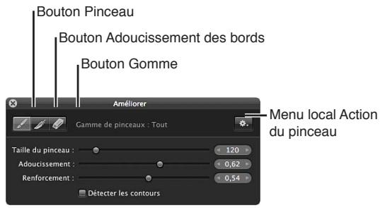 APPLE APERTURE 3.4 - Pour afficher la palette du pinceau d'un ajustement - 1