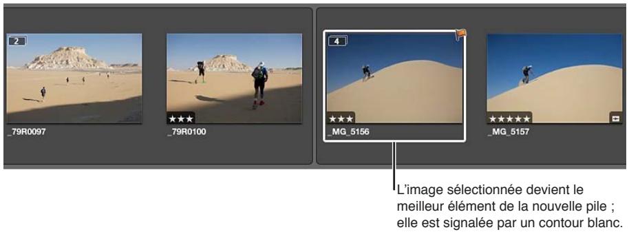 APPLE APERTURE 3.4 - Pour scinder une pile - 2