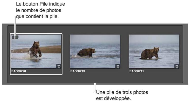 APPLE APERTURE 3.4 - Vue d'ensemble de l'empilement des photos - 1