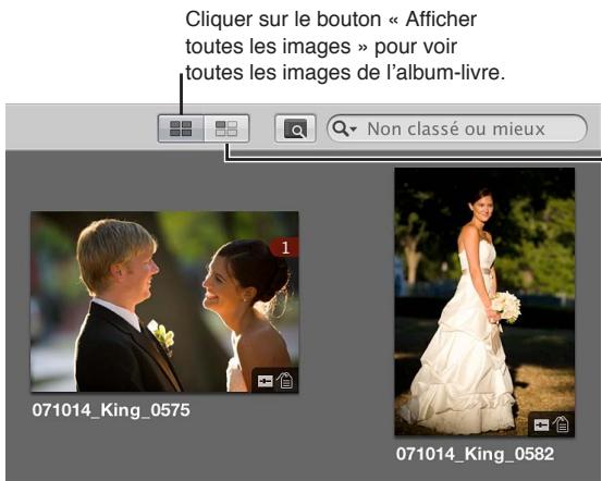APPLE APERTURE 3.4 - Affichage des photos à placer dans un livre - 1