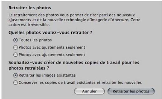 APPLE APERTURE 3.4 - Pour retraiter un projet ou un album - 1