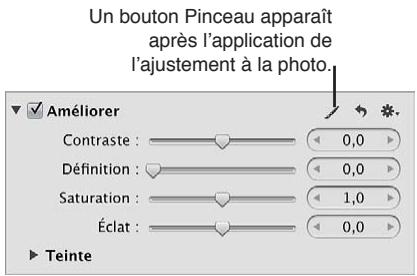 APPLE APERTURE 3.4 - Vue d'ensemble des ajustements appliqués au pinceau - 1
