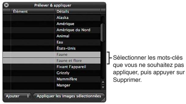APPLE APERTURE 3.4 - Pour appliquer une sélection réduite de mots-clés sur une photo - 2