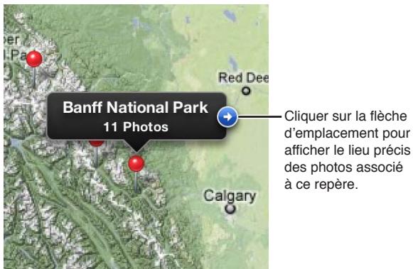 APPLE APERTURE 3.4 - Pour afficher l'emplacement précis des photos représentées par le même repère - 1