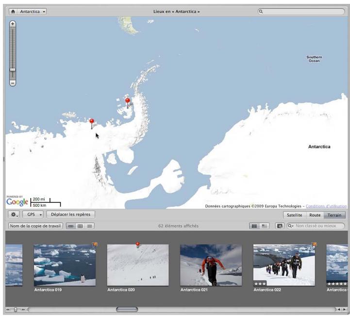 APPLE APERTURE 3.4 - Vue d'ensemble de la fonctionnalité lieux - 2