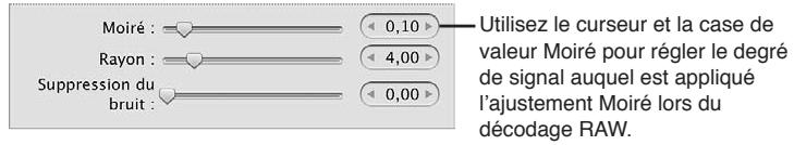 APPLE APERTURE 3.4 - Utilisation des commandes de moiré - 2