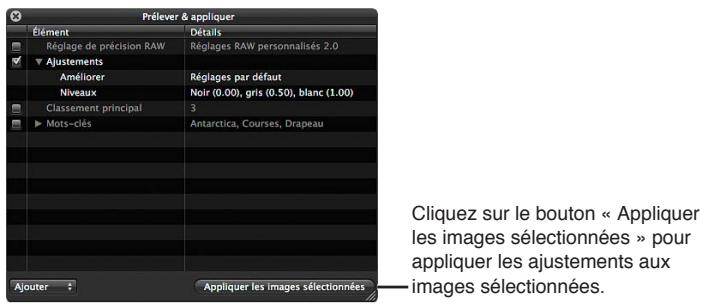 APPLE APERTURE 3.4 - Pour prélever les ajustements d'une image et les appliquer à un groupe d'images - 4