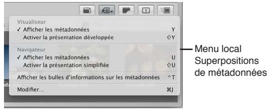 APPLE APERTURE 3.4 - Activation ou déactivation de l'affichage des métadonnées - 1