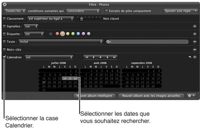 APPLE APERTURE 3.4 - Pour rechercher des photos par date - 1